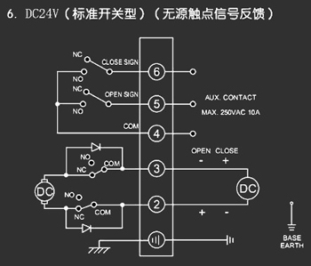 ＤＣ24Ｖ標準開關(guān)型<a href='http://m.anhbs.cn/Product/diefa/diandongdiefa/' target='_blank'>電動<a href='http://m.anhbs.cn/Product/diefa/' target='_blank'>蝶閥</a></a>接線圖